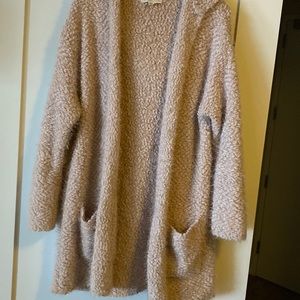 Lovestitch Hooded Bouncle Open Front Sweater